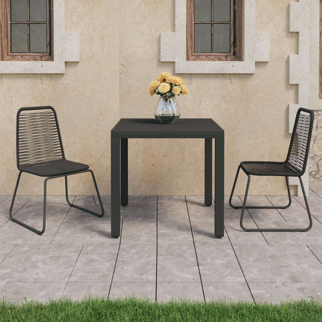 Garden Dining Set Piece PVC Rattan1