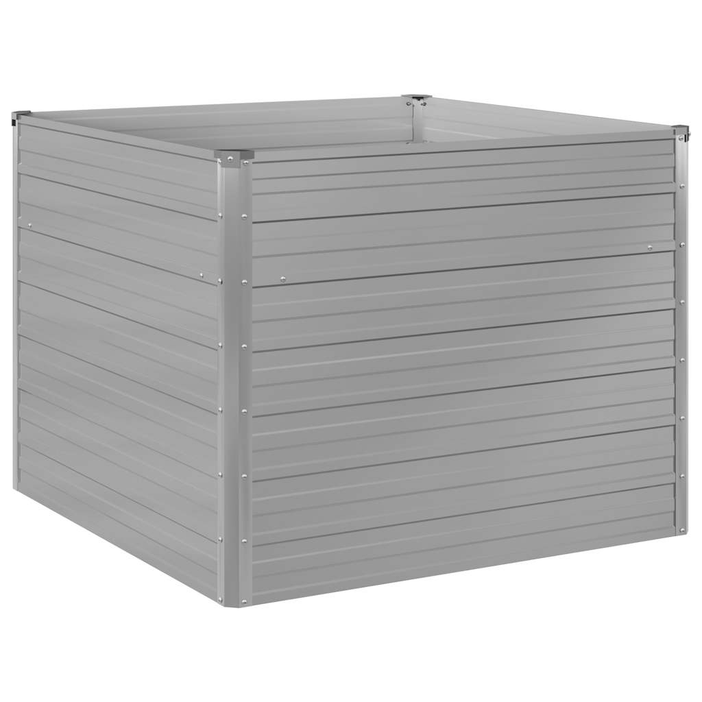 Raised Garden Bed 100x100x77 cm Galvanised Steel