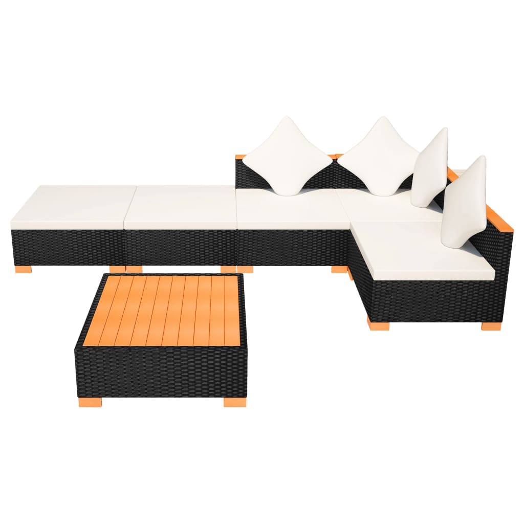 6 Piece Garden Lounge Set with Cushions Poly Rattan , Furniture -> Outdoor Furniture -> Outdoor Furniture Sets , Durable,eligant,Furniture -,Home & Garden -,Modern Design,new-305021,Outdoor Furniture -,Outdoor Furniture Sets,Wooden Furniture