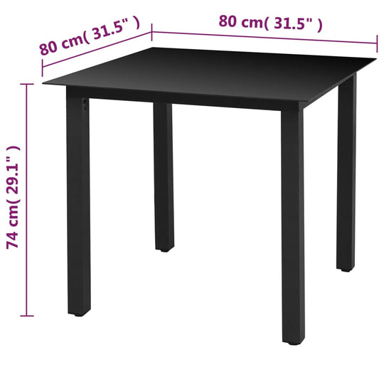 Garden Table 80x80x74 cm Aluminium and Glass , Furniture -> Outdoor Furniture -> Outdoor Tables , Durable,eligant,Furniture -,Home & Garden -,Modern Design,new-305021,Outdoor Furniture -,Outdoor Tables