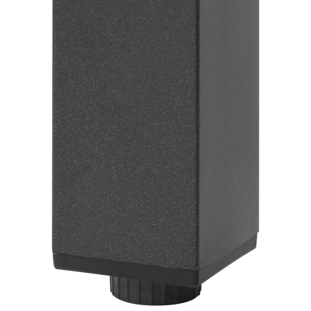 Garden Table  80x80x74 cm Aluminium and Glass