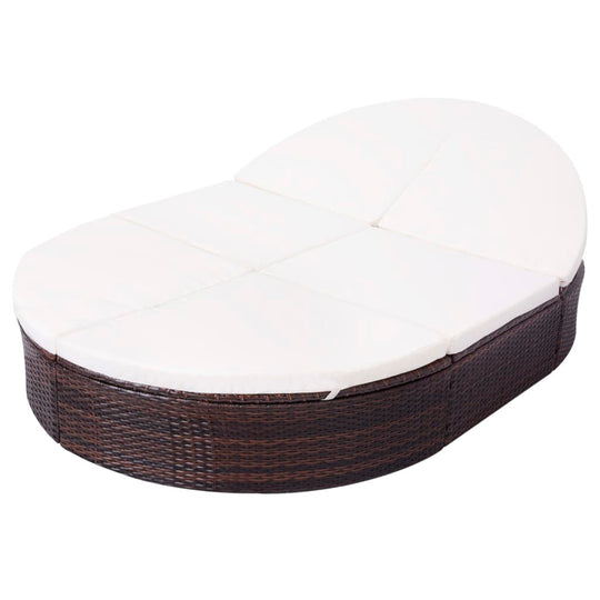 Outdoor Lounge Bed with Cushion Poly Rattan , Furniture -> Outdoor Furniture -> Outdoor Beds , Durable,eligant,Furniture -,Home & Garden -,Modern Design,new-305021,Outdoor Beds,Outdoor Furniture -