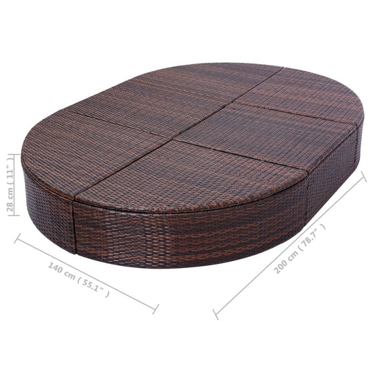 Outdoor Lounge Bed with Cushion Poly Rattan , Furniture -> Outdoor Furniture -> Outdoor Beds , Durable,eligant,Furniture -,Home & Garden -,Modern Design,new-305021,Outdoor Beds,Outdoor Furniture -