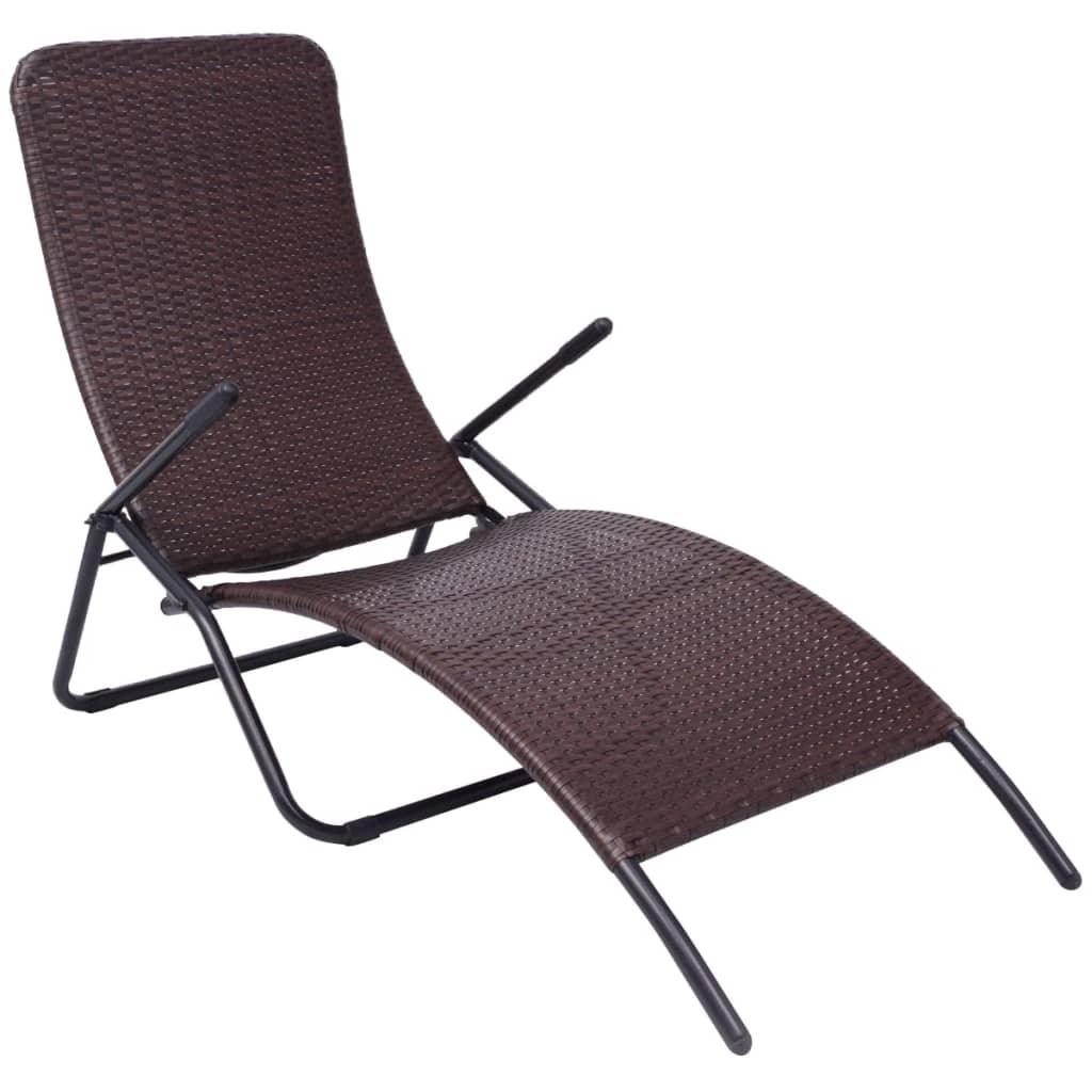 Folding Sun Lounger Poly Rattan , Furniture -> Outdoor Furniture -> Outdoor Seating -> Sunloungers , Durable,eligant,Furniture -,Home & Garden -,Modern Design,new-305021,Outdoor Furniture -,Outdoor Seating -,Sunloungers