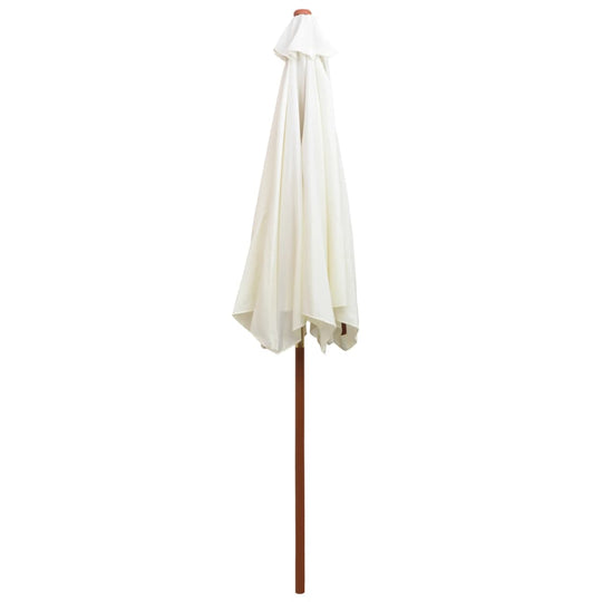 parasol furniture dubai 270x270 cm Wooden Pole Cream