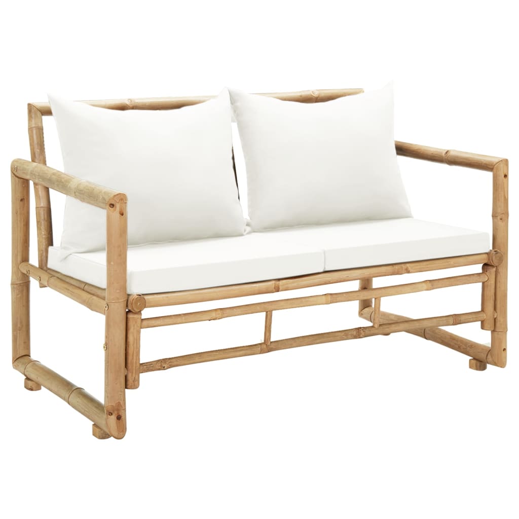 2 Seater Garden Sofa with Cushions Bamboo , Furniture -> Outdoor Furniture -> Outdoor Seating -> Outdoor Benches