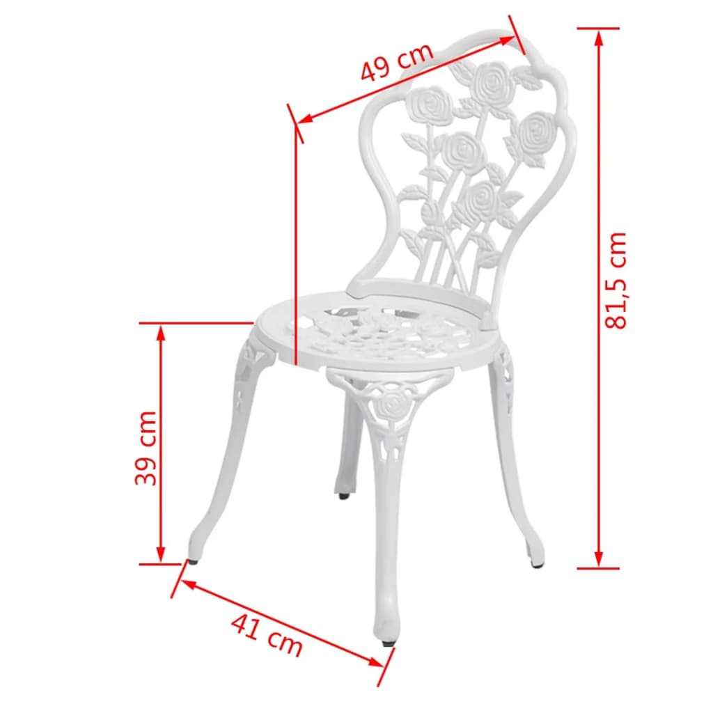 Bistro Chairs 2 pcs Cast Aluminium