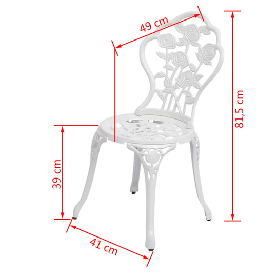 Bistro Chairs 2 pcs Cast Aluminium