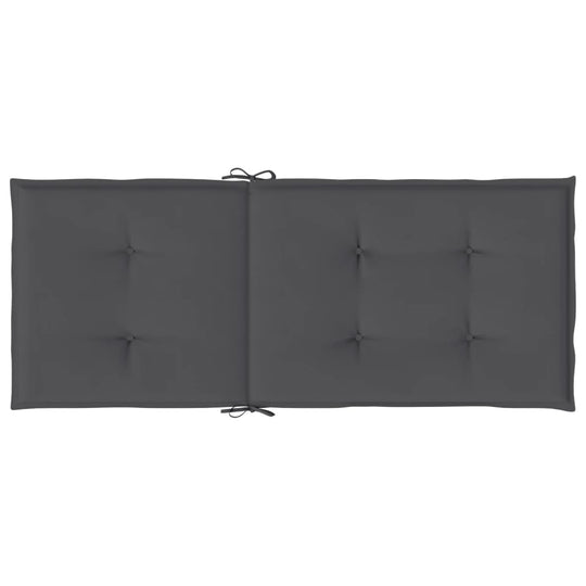 Garden Highback Chair Cushions 4 pcs Anthracite 120x50x3 cm Fabric