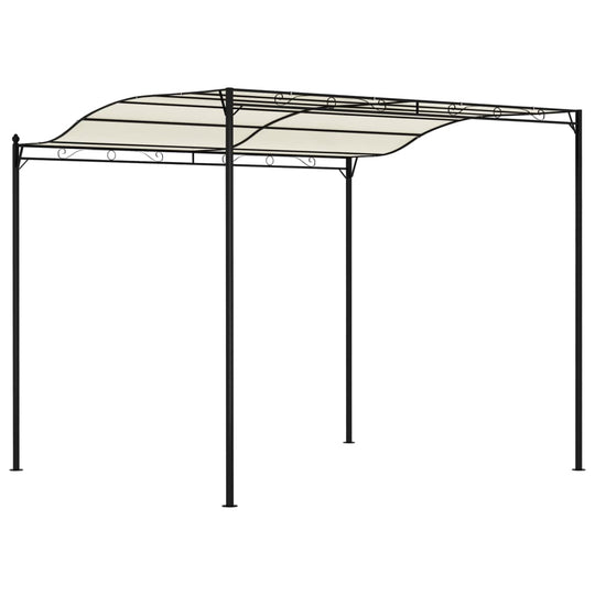 Cream white gazebo with steel frame, perfect for outdoor gatherings and sun protection. Ideal for picnics and parties.