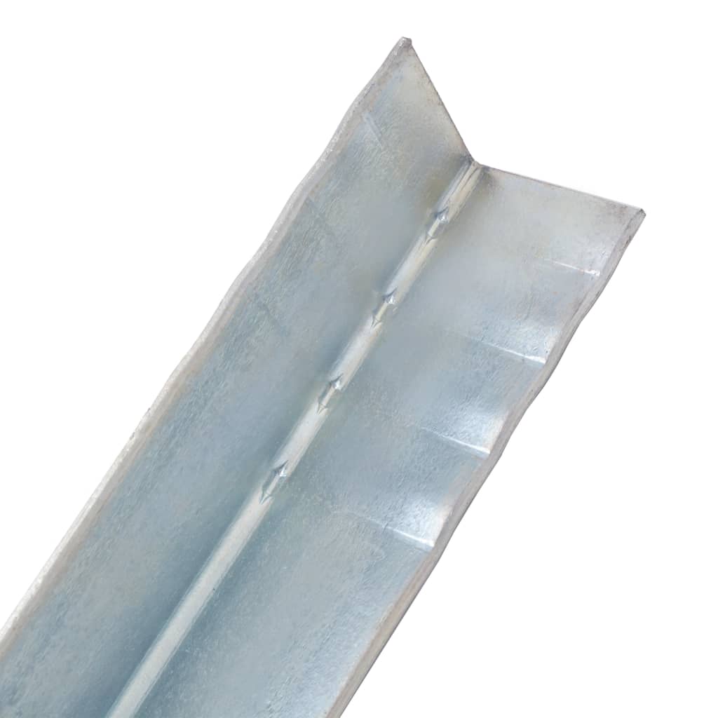 Galvanised steel L-shaped ground anchor showcasing its strong and durable design, ideal for outdoor furniture stability.