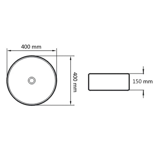 Basin Round Ceramic 40x15 cm , Hardware -> Plumbing -> Plumbing Fixtures -> Sinks -> Bathroom Basins , Bathroom Basins,Durable,eligant,Hardware -,Modern Design,new-305021,Plumbing -,Plumbing Fixtures -,Sinks -