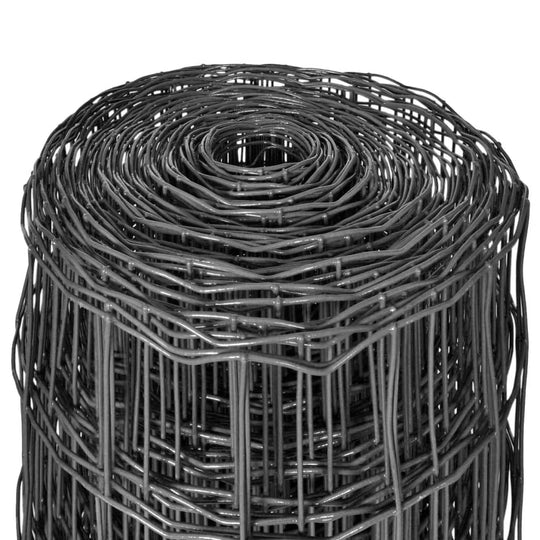 Rolled grey Euro fence steel wire coil for decorative and protective fencing solutions.