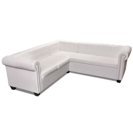 Chesterfield Corner Sofa 5-Seater Artificial Leather