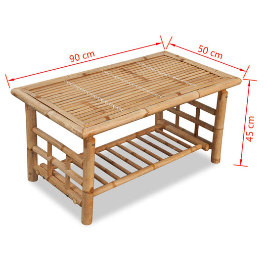 Coffee Table Bamboo 90x50x45 cm , Furniture -> Tables -> Accent Tables -> Coffee Tables , Accent Tables -,Coffee Tables,Durable,eligant,Furniture -,Home & Garden -,Modern Design,new-305021,Outdoor Furniture -,Tables -