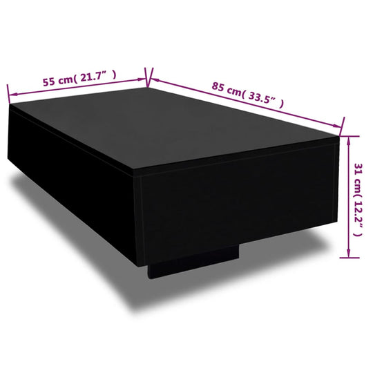 Coffee Table High Gloss Black