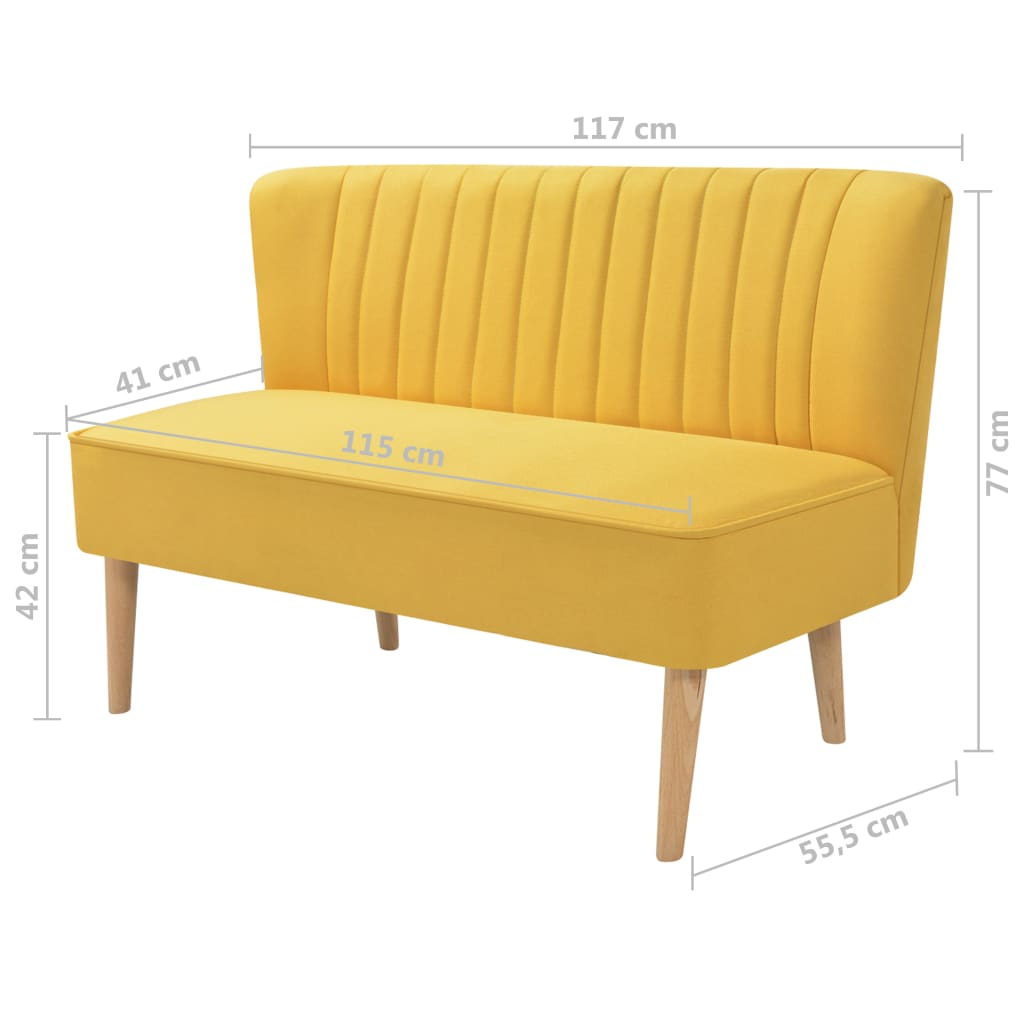 Sofa Fabric 117x55.5x77 cm , Furniture -> Sofas , Durable,eligant,Furniture -,Modern Design,new-305021,Sofas,yellow