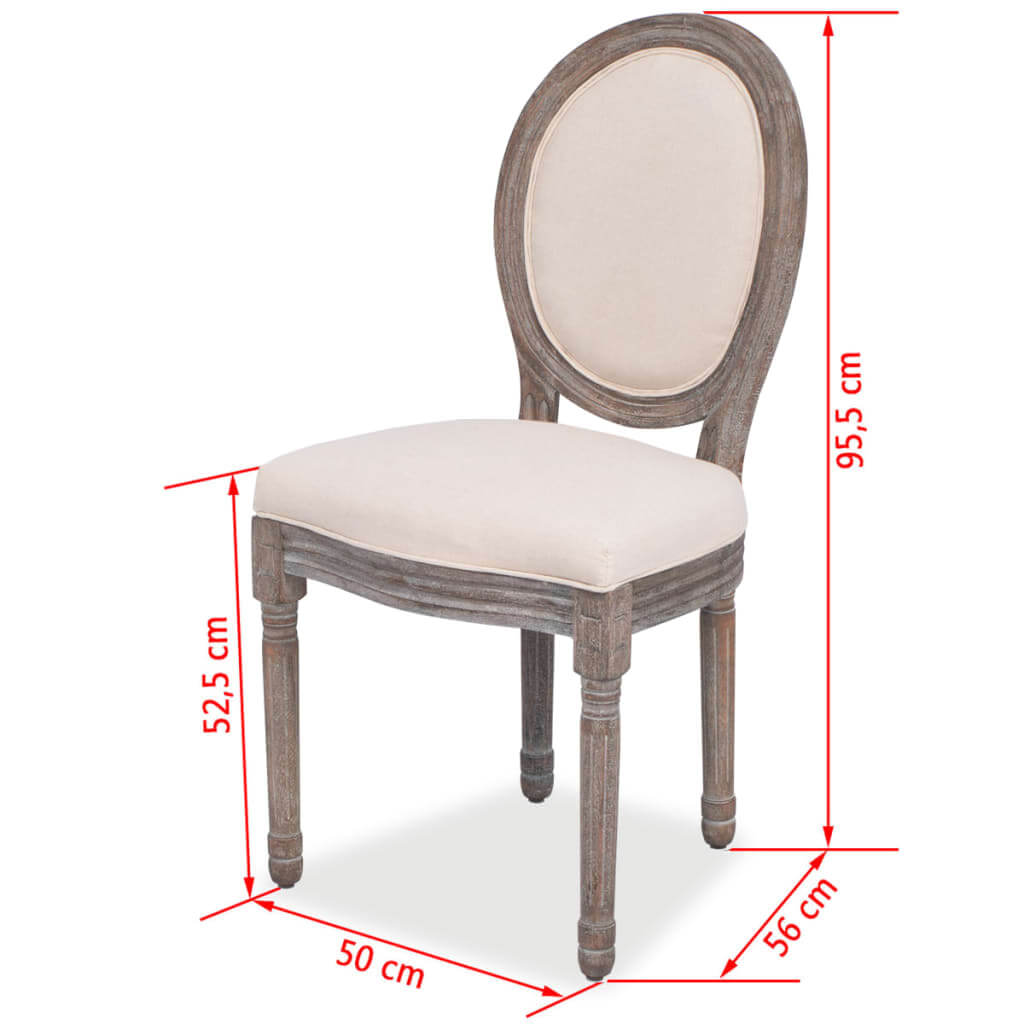 High-quality linen dining chair with wooden frame, dimensions 50x56x95.5 cm, perfect for dining or lounging. مفروشات, أثاث.