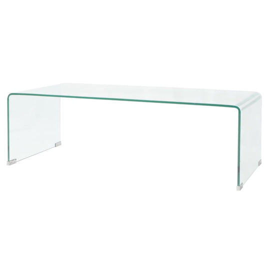 Coffee Table Tempered Glass 98x45x30 cm Clear