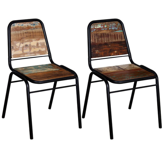 Dining Chairs 2 pcs Solid Reclaimed Wood , Furniture -> Chairs -> Kitchen & Dining Room Chairs , Chairs -,Durable,eligant,Furniture -,Home & Garden -,Kitchen & Dining Room Chairs,Modern Design,new-305021