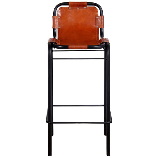 Bar Stools 2 pcs Real Leather , Furniture -> Chairs -> Table & Bar Stools