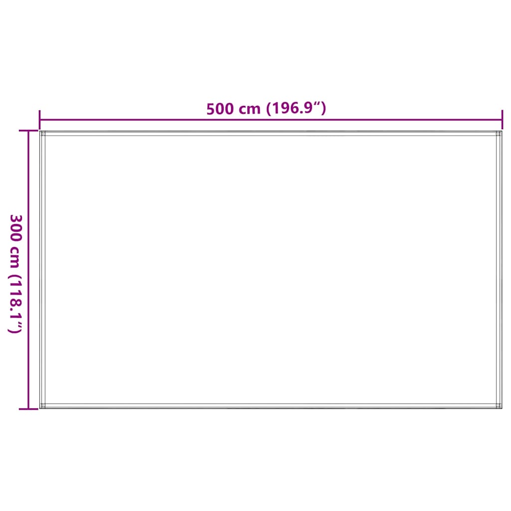 Tent Carpet 300×500 cm – Durable Outdoor Flooring dimensions diagram with measurements 300 cm by 500 cm.