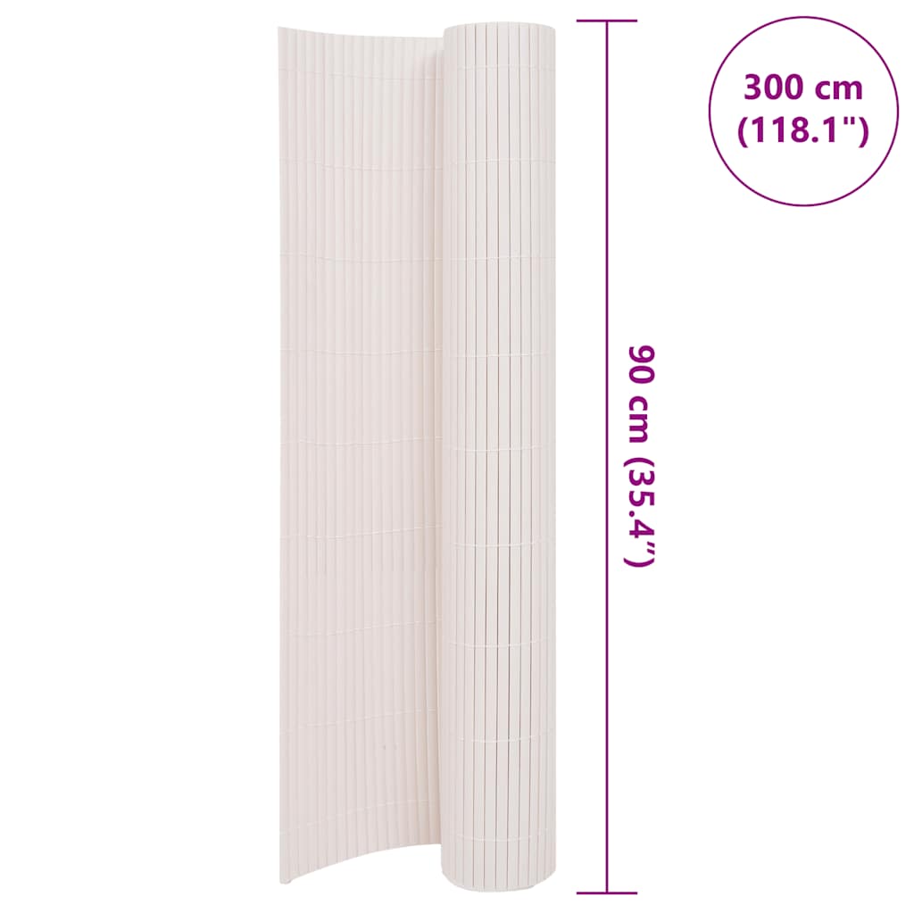 VidaXL  Double-Sided Garden Fence 90x300 cm White