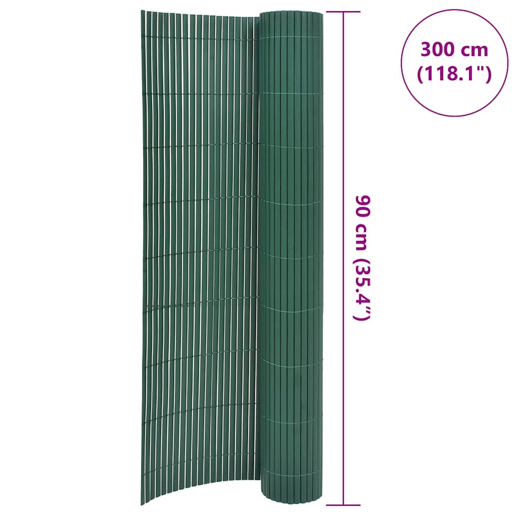 Double-Sided Garden Fence PVC 90x300 cm