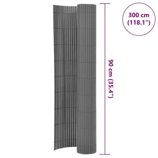 Double-Sided Garden Fence PVC 90x300 cm