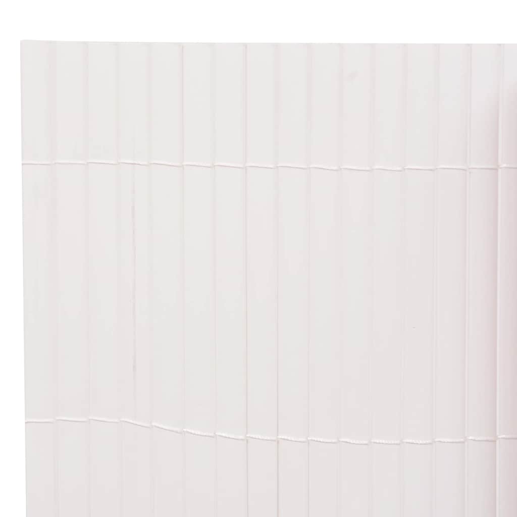 Double-Sided Garden Fence 90x500 cm made of durable, weather-resistant PVC, ideal for garden sectioning, porch blinds, or windbreaks.