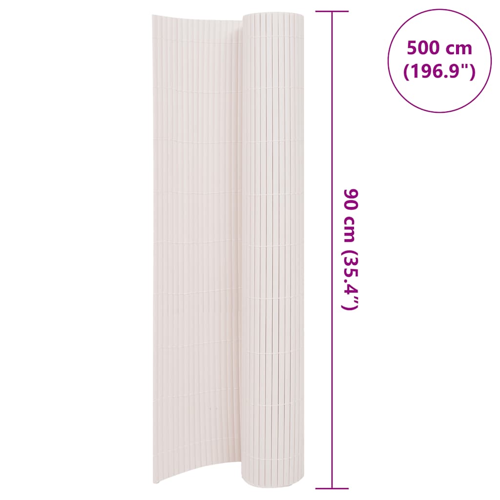 Double-Sided Garden Fence 90x500 cm, durable PVC, ideal for gardens, paths, driveways, kerb appeal, flexible, lightweight, easy to clean.