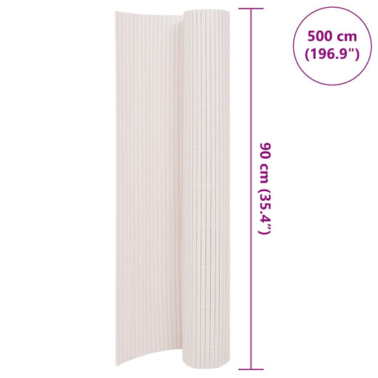 Double-Sided Garden Fence 90x500 cm, durable PVC, ideal for gardens, paths, driveways, kerb appeal, flexible, lightweight, easy to clean.