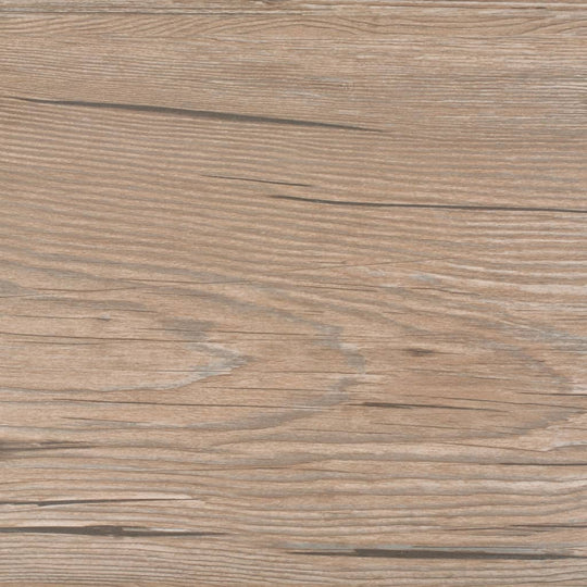 Oak brown self-adhesive PVC flooring plank with realistic wood texture and grain pattern.