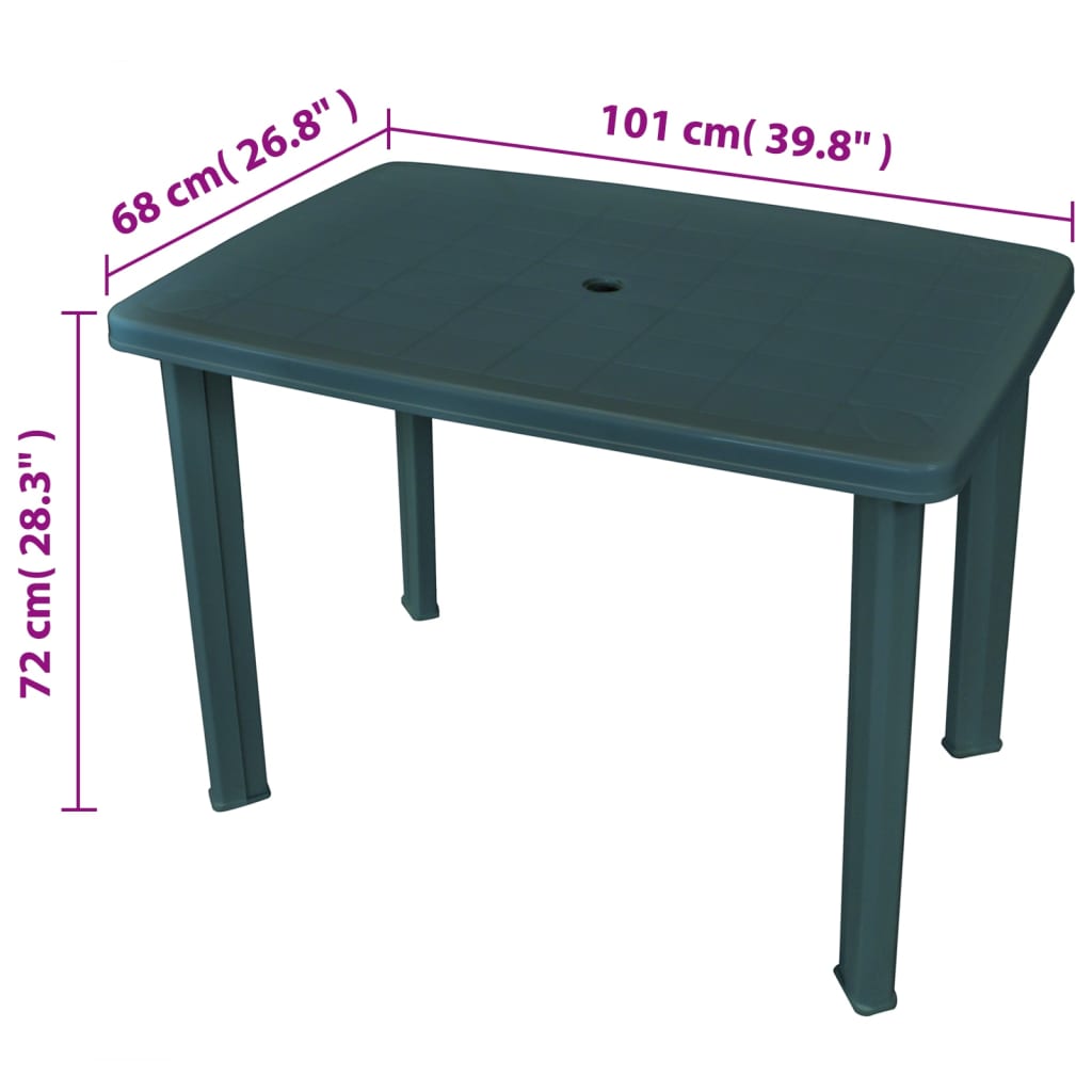 Garden Table  101x68x72 cm Plastic