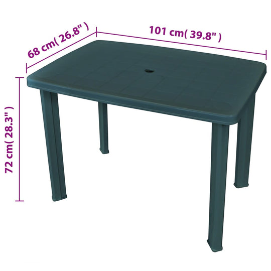 Garden Table  101x68x72 cm Plastic
