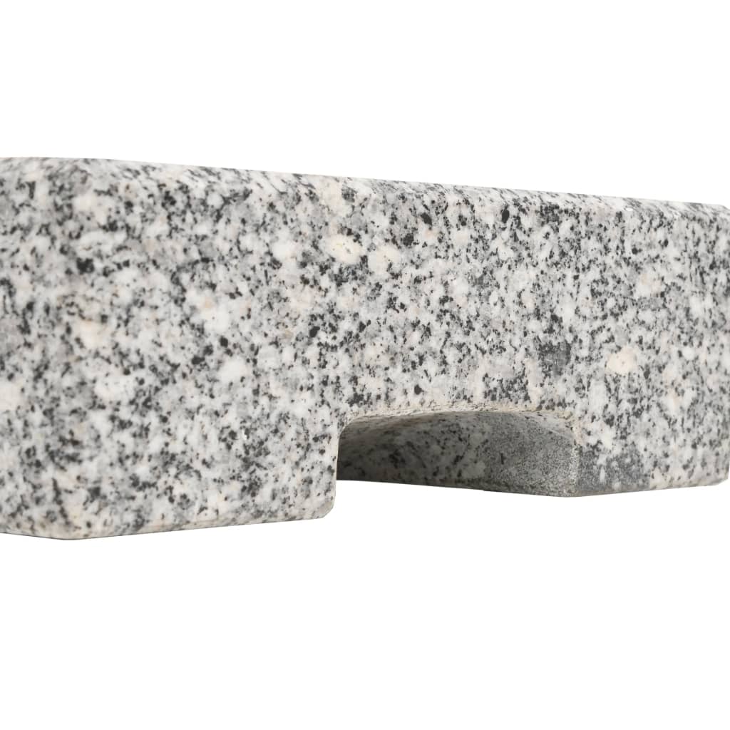 Solid granite parasol base 25 kg, providing stability and elegance for outdoor furniture setups.