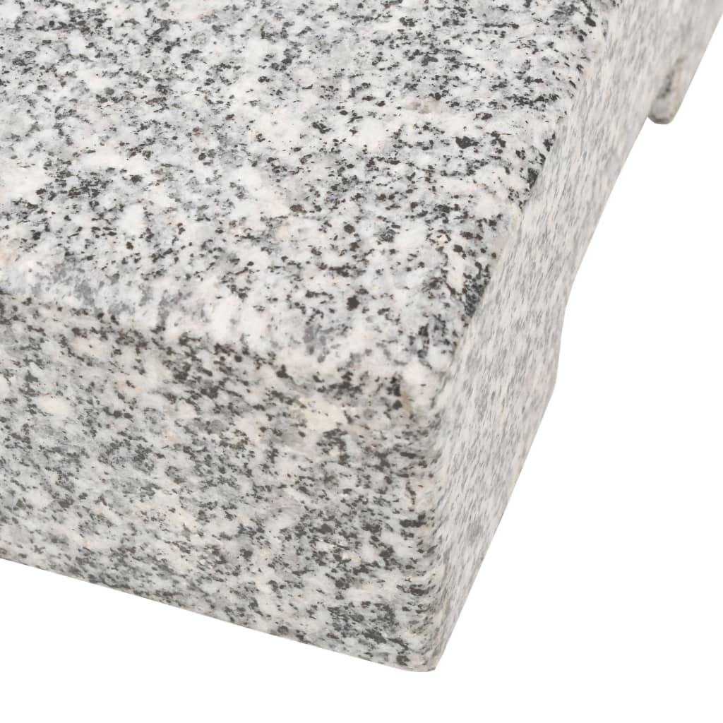 Close-up of a rectangular granite parasol base, showcasing durable and elegant design for outdoor furniture stability.