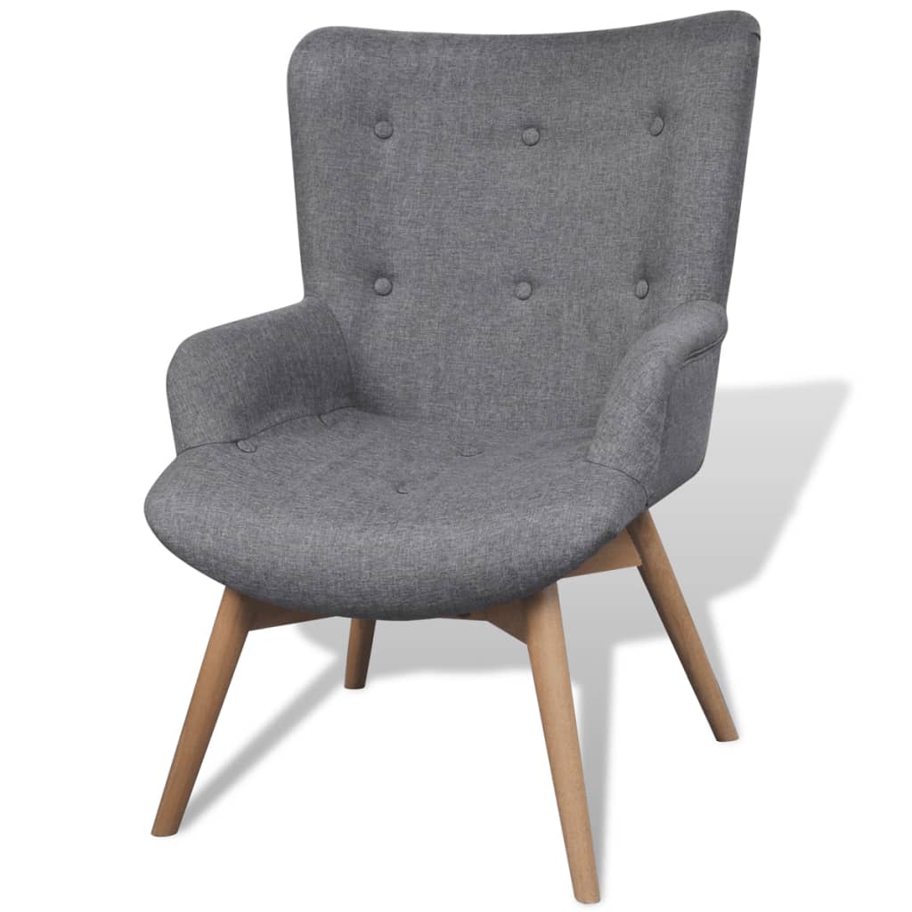 Armchair with Footstool  Fabric