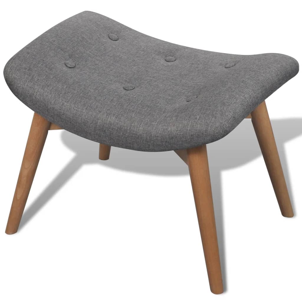 Armchair with Footstool  Fabric
