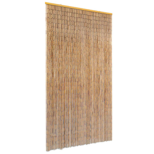 Insect Door Curtain Bamboo 100x220 cm, brown bamboo curtain for insect protection and decorative use.