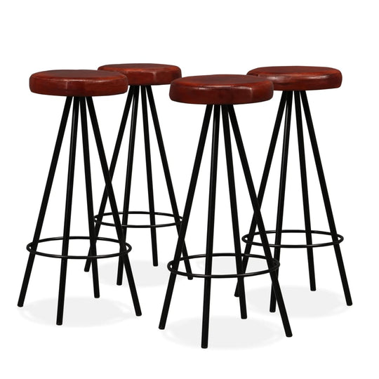 Bar Stools 4 pcs Real Leather , Furniture -> Chairs -> Table & Bar Stools , Chairs -,Durable,eligant,Furniture -,Home & Garden -,Modern Design,new-305021,Table & Bar Stools