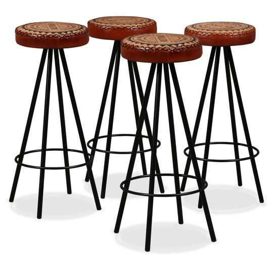 Bar Stools 4 pcs Real Leather , Furniture -> Chairs -> Table & Bar Stools , Chairs -,Durable,eligant,Furniture -,Home & Garden -,Modern Design,new-305021,Table & Bar Stools