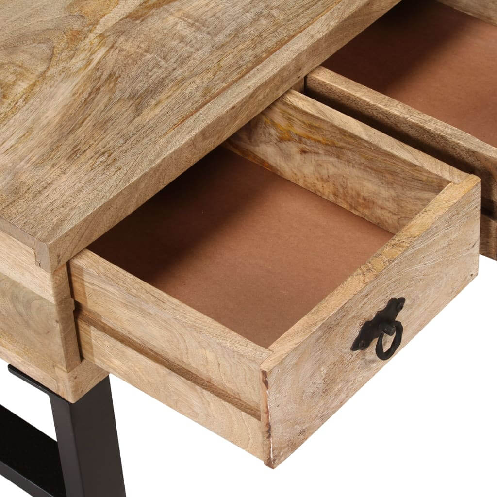 Coffee Table with 3 Drawers Solid Mango Wood 90x50x35 cm