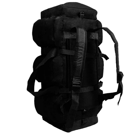 3-in-1 Army-Style Duffel Bag 90 L Black