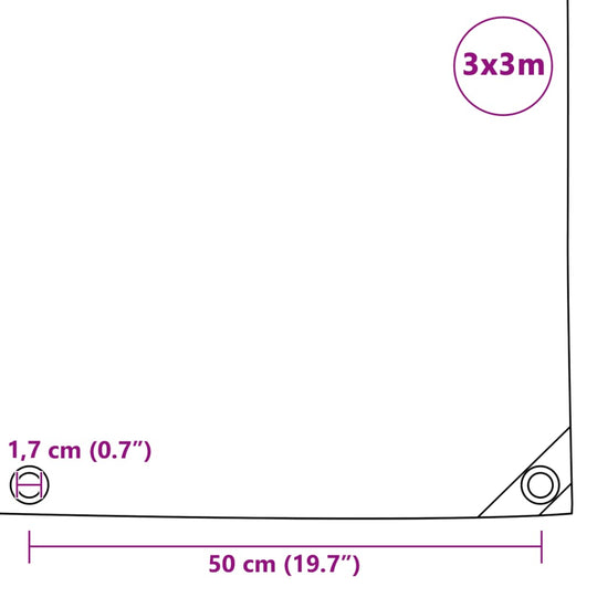 Tarpaulin 650 g/m² 3x3 m