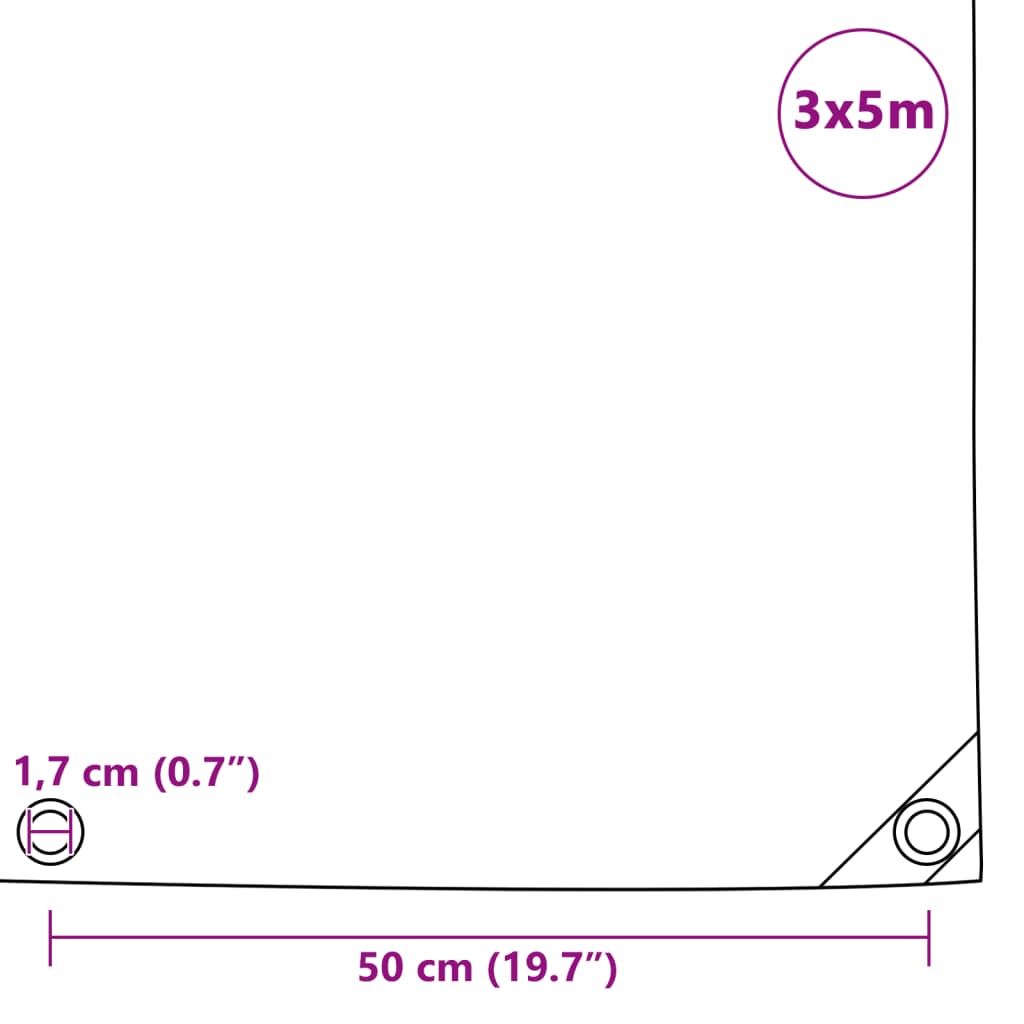 Tarpaulin 650 g/m² 3x5 m