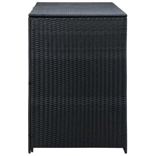 Double Wheelie Bin Shed Poly Rattan  148x80x111 cm