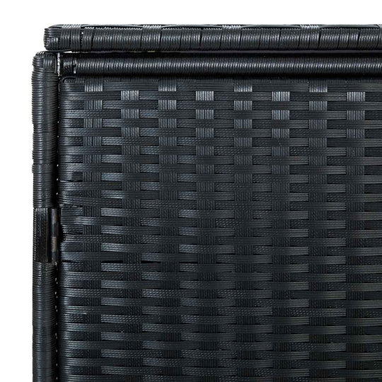 Double Wheelie Bin Shed Poly Rattan  148x80x111 cm