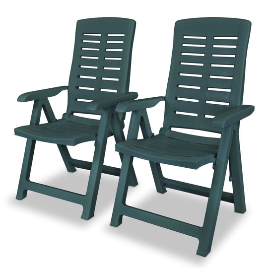 Reclining Garden Chairs 2 pcs Plastic