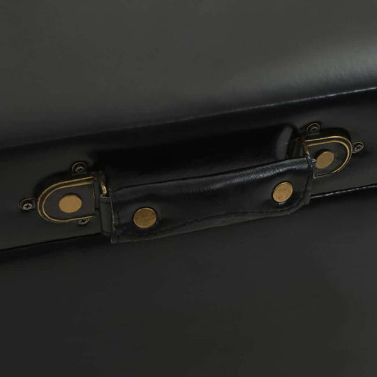 Close-up of the handle on the Coffee Table MDF and Steel 102x51x48 cm, showcasing its vintage design and durable materials.